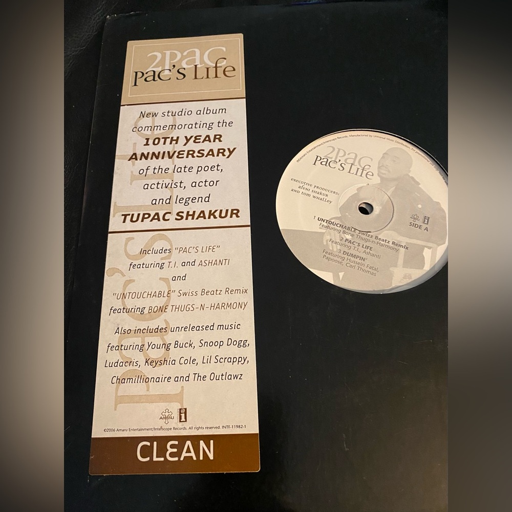 2Pac PAC's Life RARE!! 2 Promo Record Set Excellent Condition clean version - Picture 2 of 12